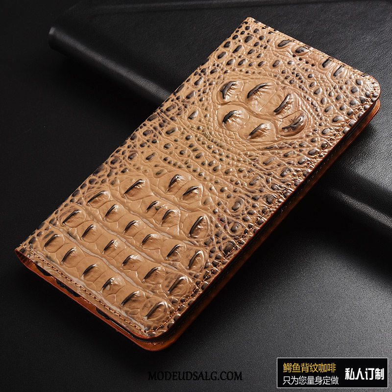 Samsung Galaxy A50 Etui / Cover Mønster Alt Inklusive Sort Krokodille