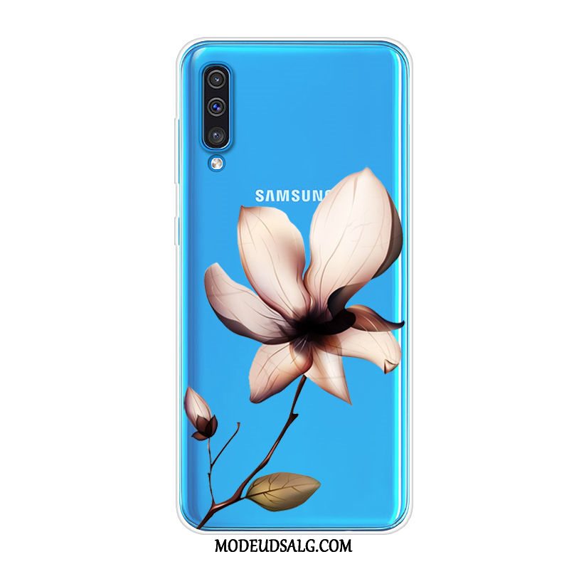 Samsung Galaxy A50 Etui / Cover Trend Blød Blå Silikone