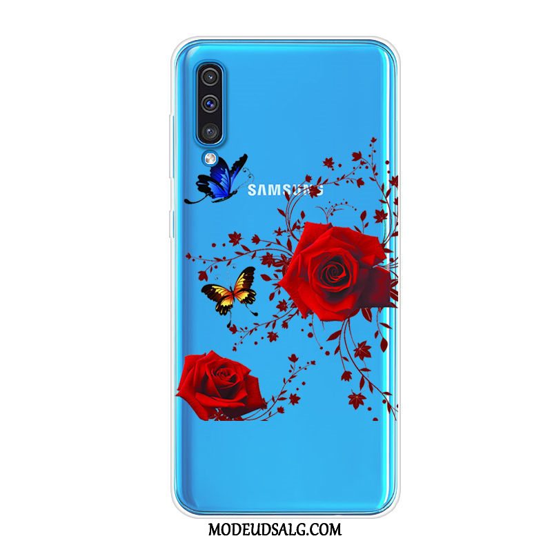 Samsung Galaxy A50 Etui / Cover Trend Blød Blå Silikone