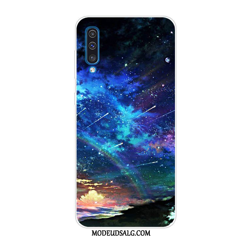 Samsung Galaxy A50 Etui / Cover Trend Blød Blå Silikone