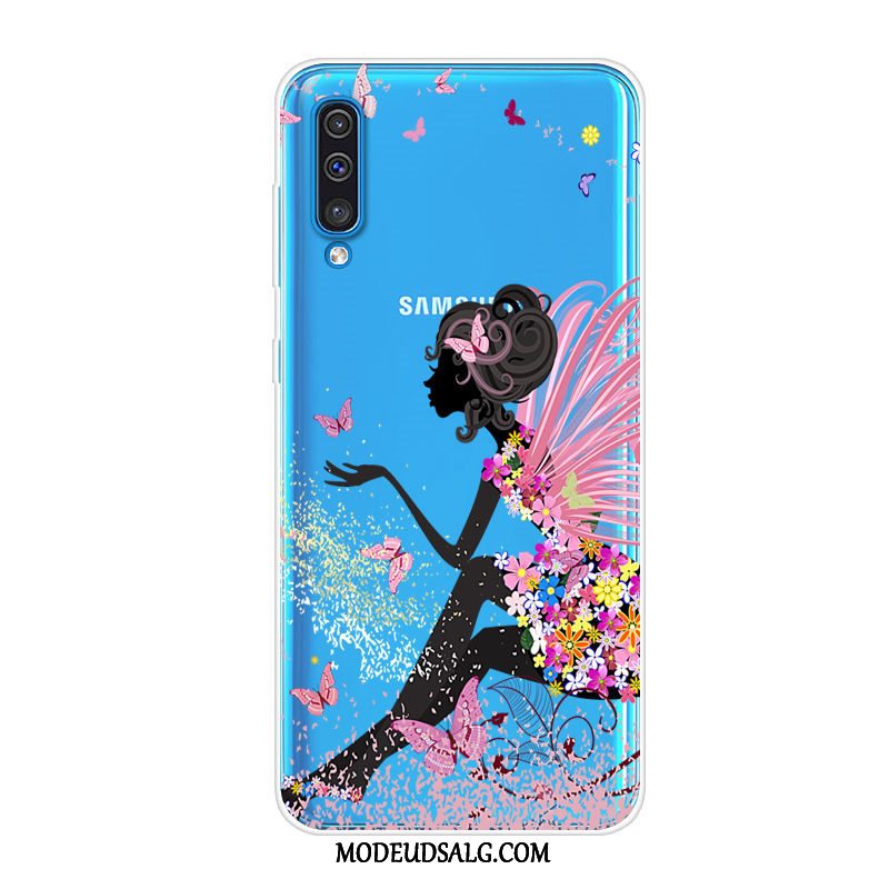 Samsung Galaxy A50 Etui / Cover Trend Blød Blå Silikone