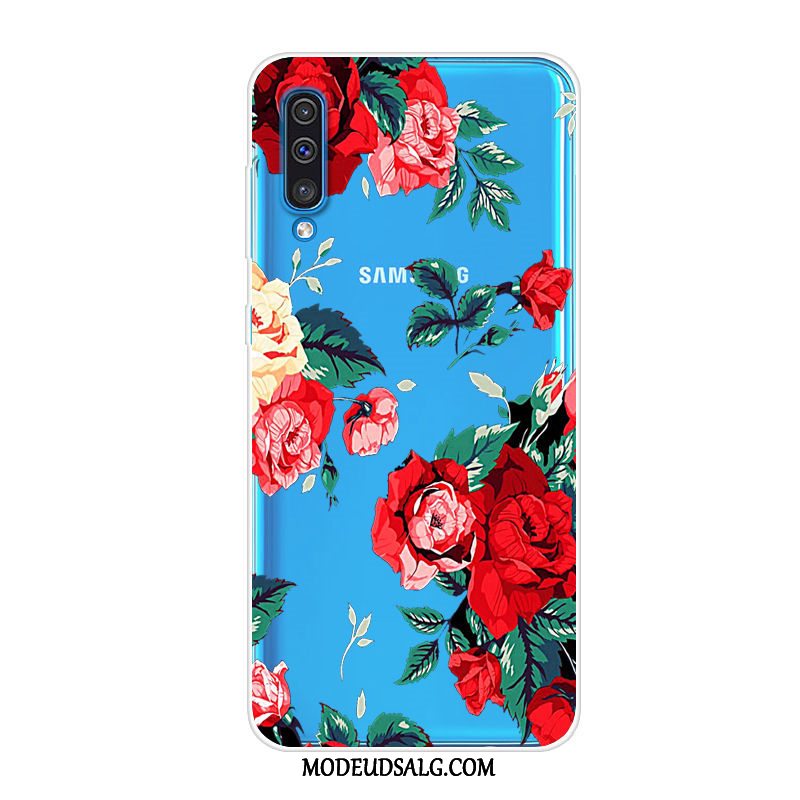 Samsung Galaxy A50 Etui / Cover Trend Blød Blå Silikone