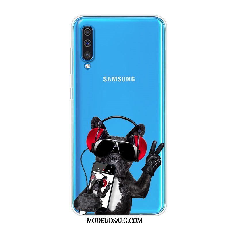 Samsung Galaxy A50 Etui / Cover Trend Blød Blå Silikone