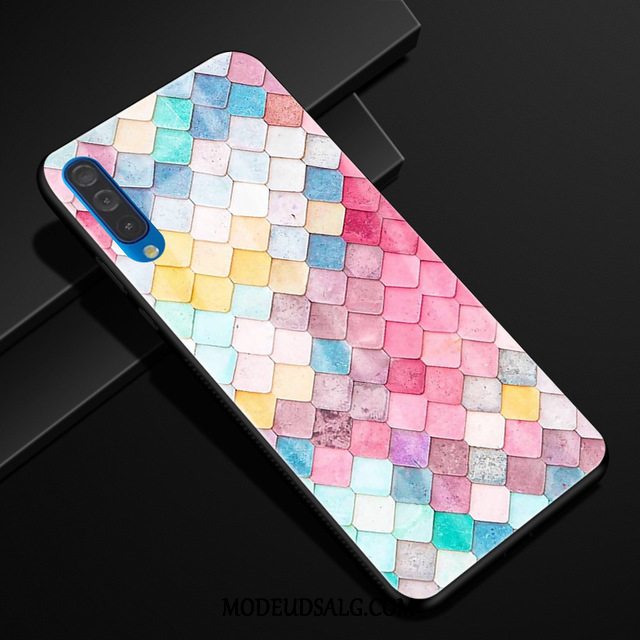 Samsung Galaxy A50 Etui Glas Silikone Blød Grøn Beskyttelse