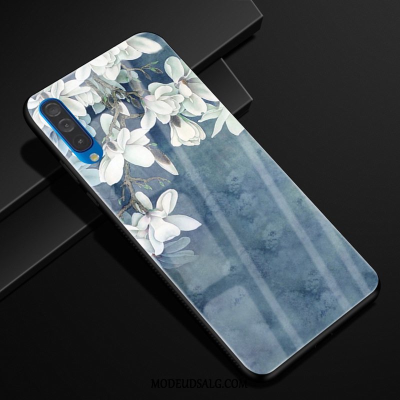 Samsung Galaxy A50 Etui Glas Silikone Blød Grøn Beskyttelse