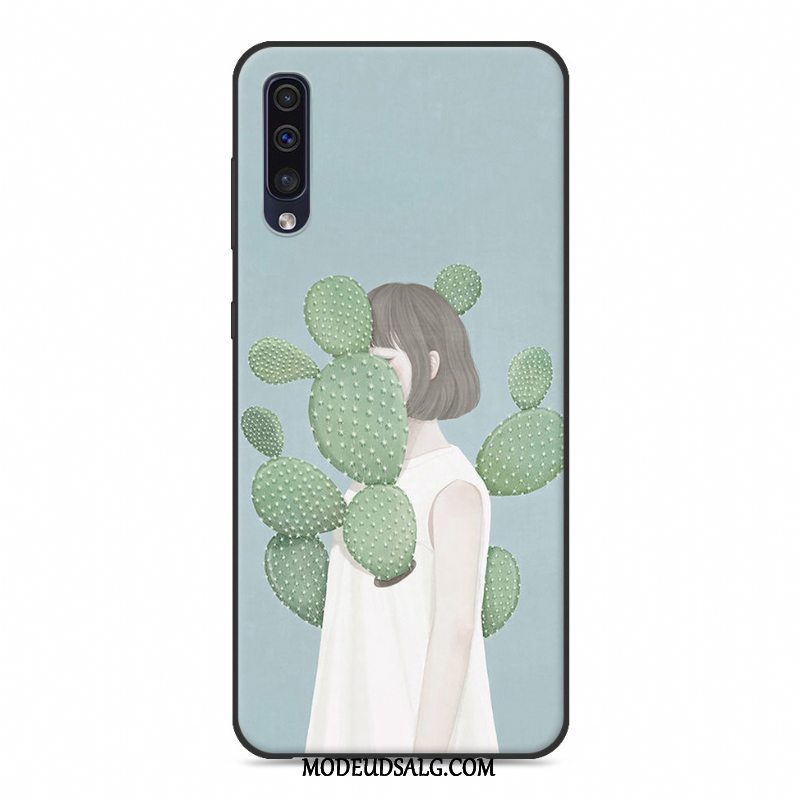 Samsung Galaxy A50 Etui Lille Sektion Hvid Hængende Ornamenter Cover Silikone