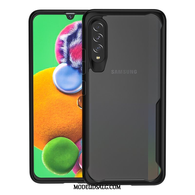 Samsung Galaxy A50s Etui Blød Silikone Cover Sort Anti-fald