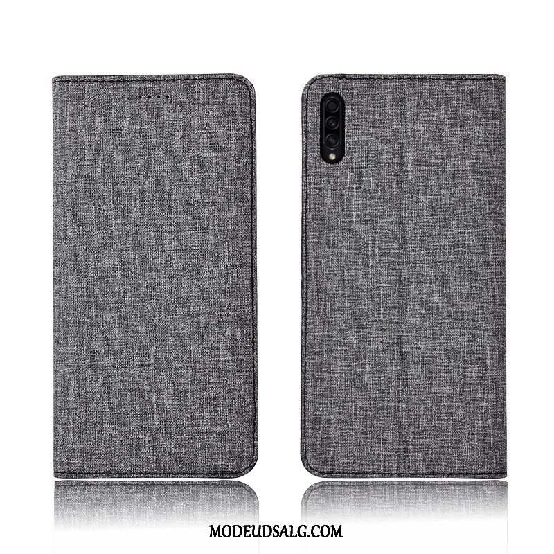 Samsung Galaxy A50s Etui / Cover Trendy Blå Bomuld Og Linned Ny