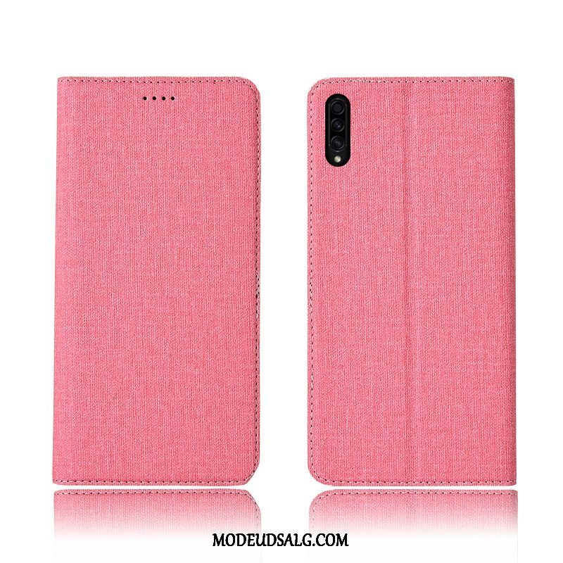 Samsung Galaxy A50s Etui / Cover Trendy Blå Bomuld Og Linned Ny