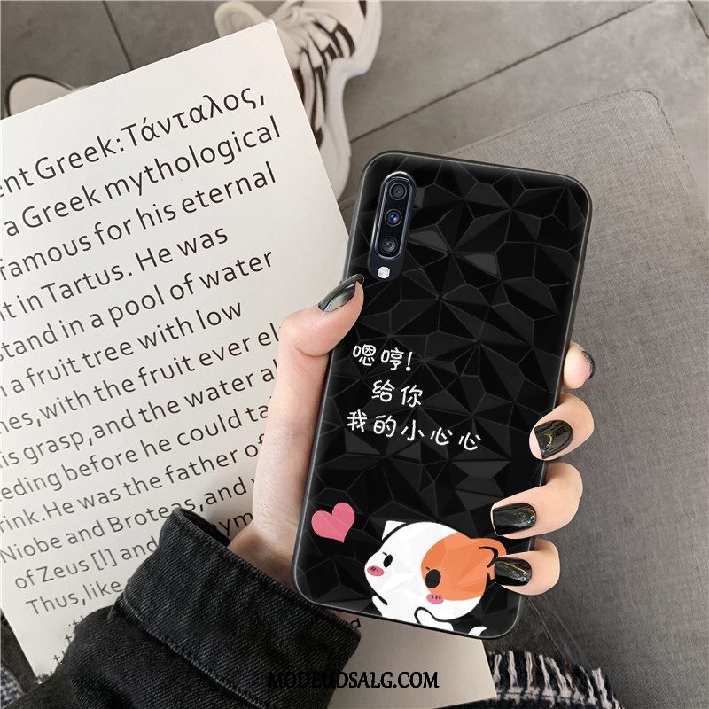 Samsung Galaxy A50s Etui Rombe Trend Cartoon Lyserød Elskeren