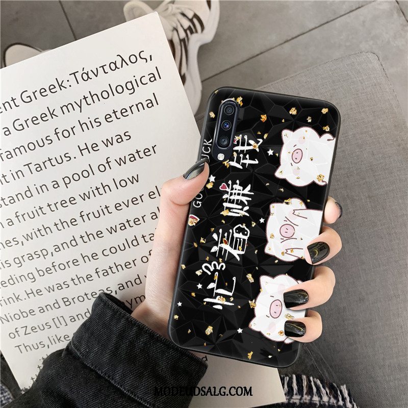 Samsung Galaxy A50s Etui Rombe Trend Cartoon Lyserød Elskeren