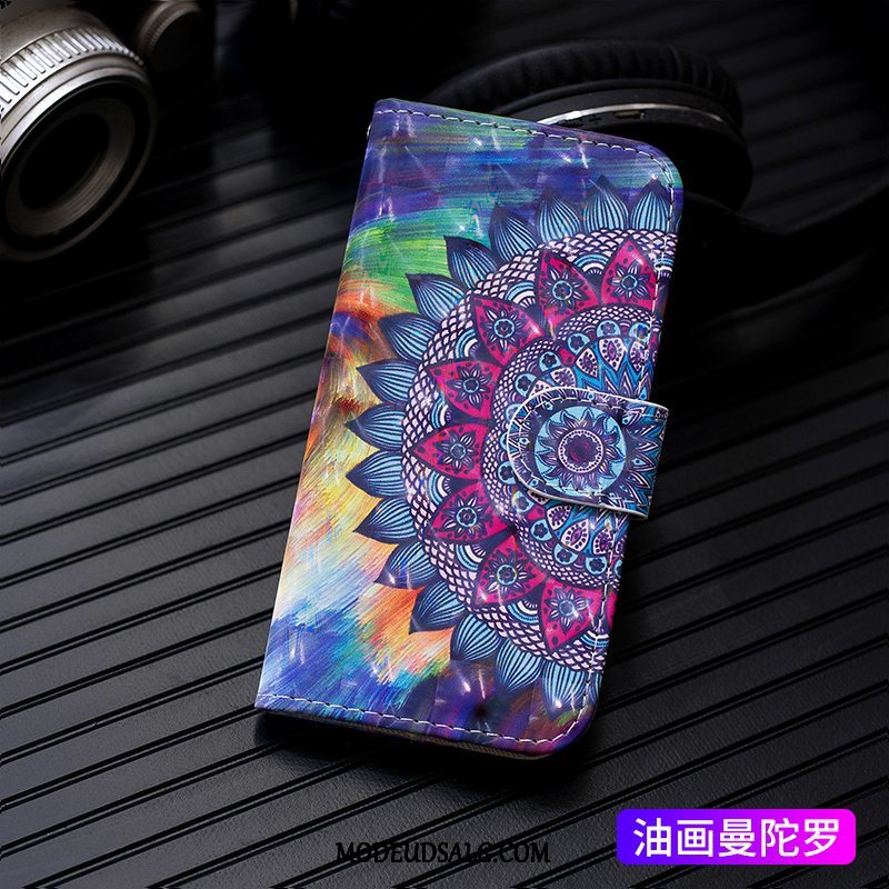 Samsung Galaxy A50s Etui Silikone Folio Hvid Lædertaske Cover