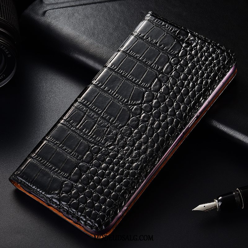 Samsung Galaxy A51 Etui / Cover Beskyttelse Anti-fald Lædertaske Sort