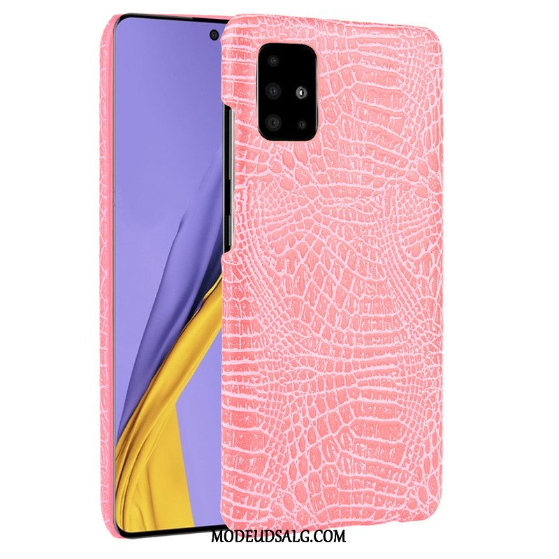 Samsung Galaxy A51 Etui / Cover Læder Grøn Business Mønster Krokodille Mønster