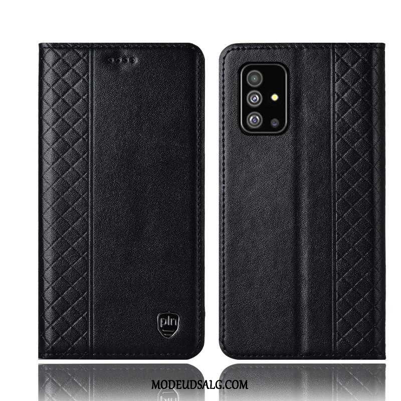 Samsung Galaxy A51 Etui / Cover Sort Folio Lædertaske Alt Inklusive