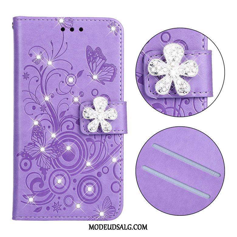 Samsung Galaxy A51 Etui Sommerfugl Blomster Beskyttelse Clamshell Silikone Anti-fald