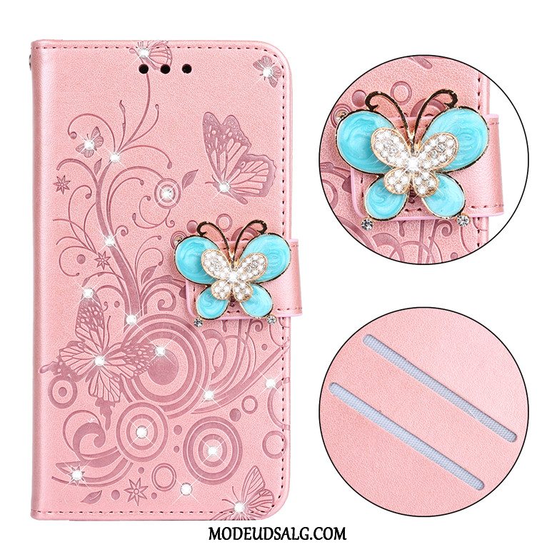 Samsung Galaxy A51 Etui Sommerfugl Blomster Beskyttelse Clamshell Silikone Anti-fald