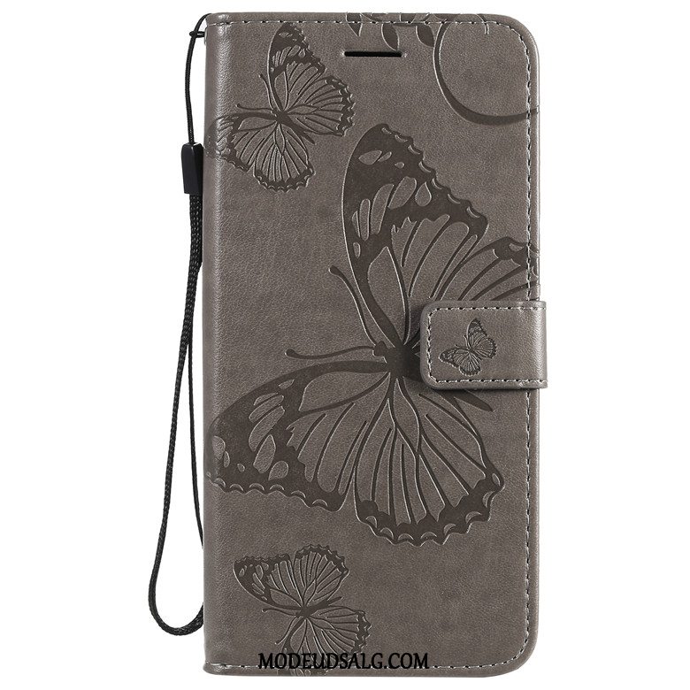 Samsung Galaxy A51 Etui Sommerfugl Blomster Silikone Membrane Hærdning Folio