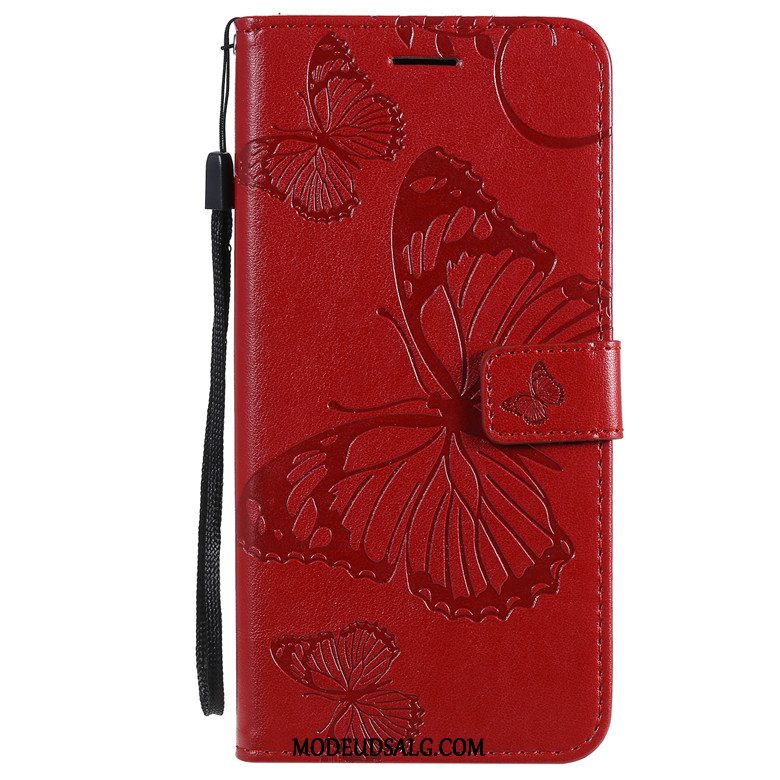 Samsung Galaxy A51 Etui Sommerfugl Blomster Silikone Membrane Hærdning Folio