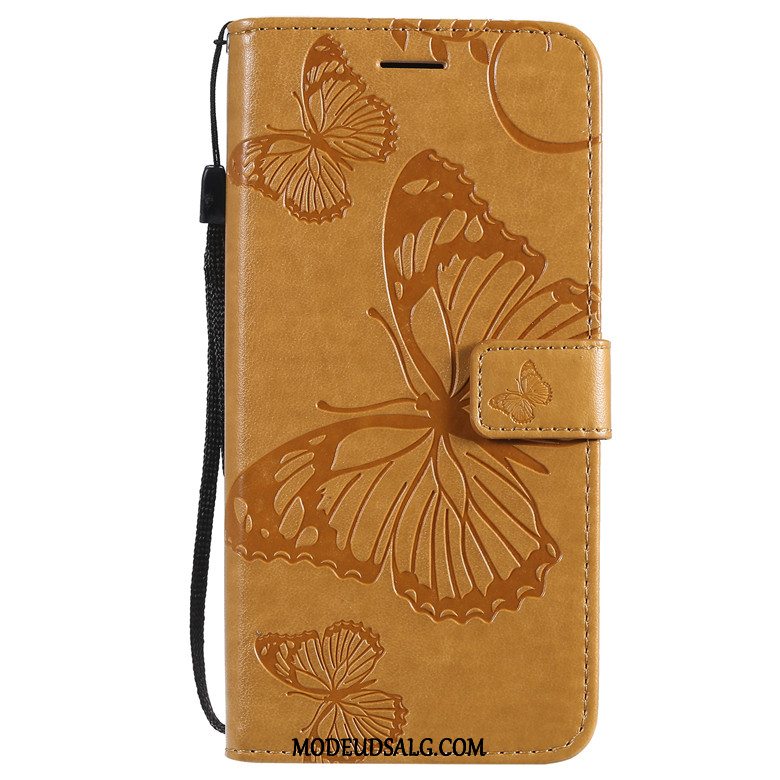 Samsung Galaxy A51 Etui Sommerfugl Blomster Silikone Membrane Hærdning Folio