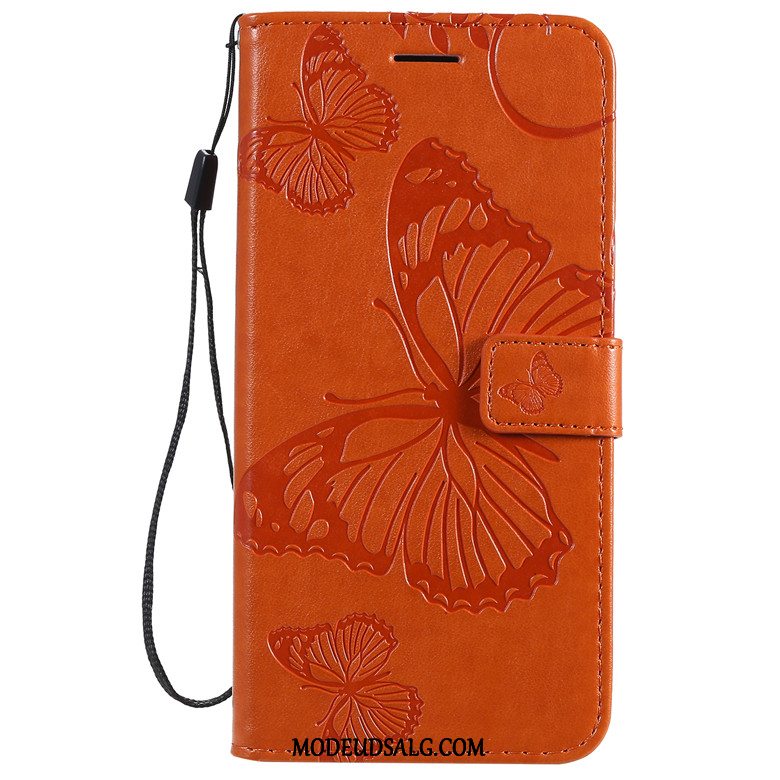 Samsung Galaxy A51 Etui Sommerfugl Blomster Silikone Membrane Hærdning Folio