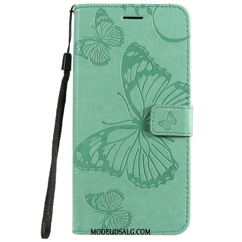 Samsung Galaxy A51 Etui Sommerfugl Blomster Silikone Membrane Hærdning Folio