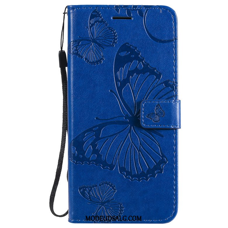 Samsung Galaxy A51 Etui Sommerfugl Blomster Silikone Membrane Hærdning Folio