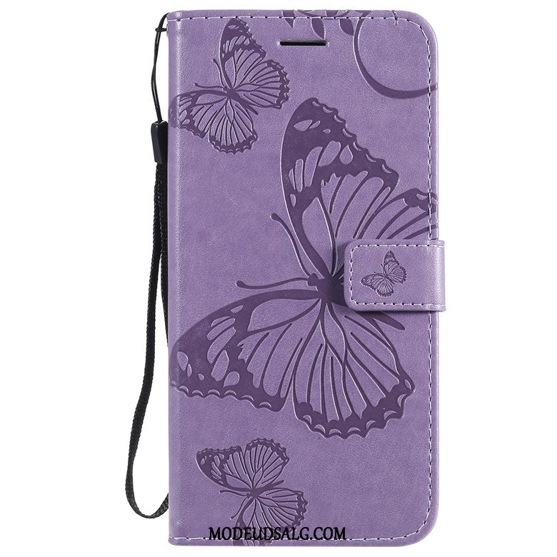 Samsung Galaxy A51 Etui Sommerfugl Blomster Silikone Membrane Hærdning Folio