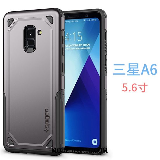 Samsung Galaxy A6 Etui Blå Cover Anti-fald Hård Business