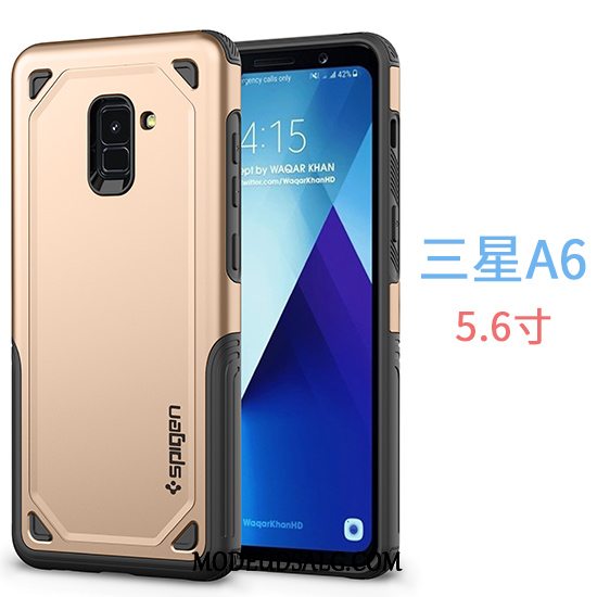 Samsung Galaxy A6 Etui Blå Cover Anti-fald Hård Business