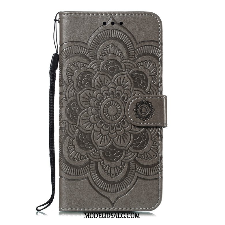 Samsung Galaxy A6 Etui / Cover Anti-fald Beskyttelse Folio Lædertaske Sort