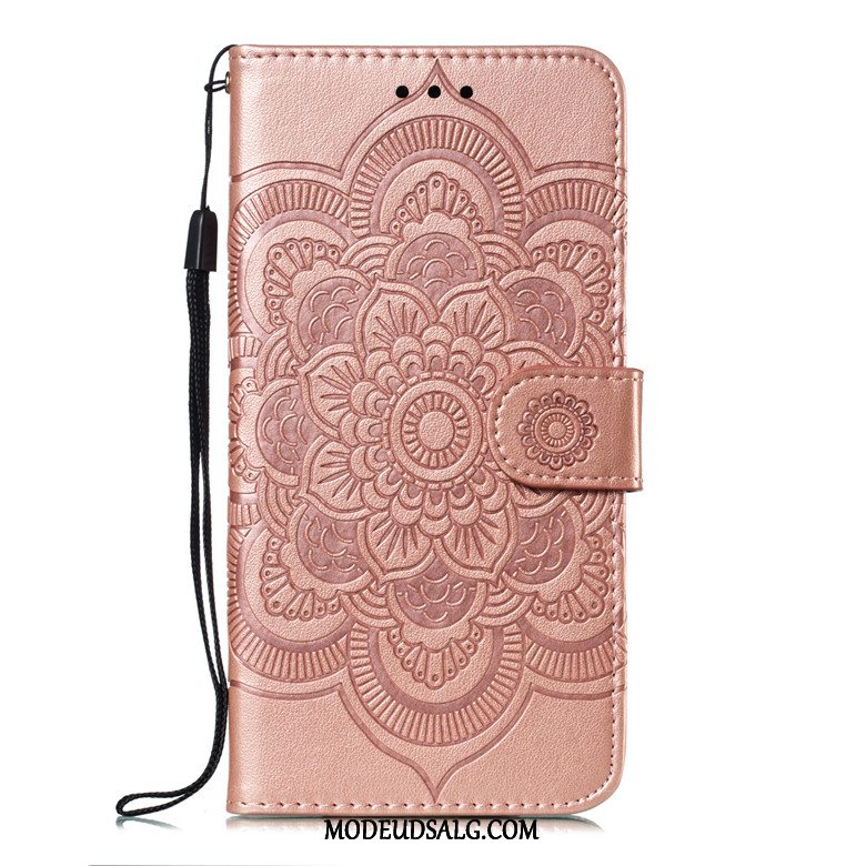 Samsung Galaxy A6 Etui / Cover Anti-fald Beskyttelse Folio Lædertaske Sort