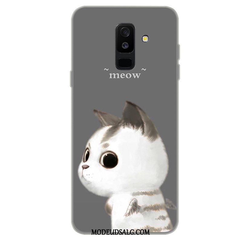 Samsung Galaxy A6+ Etui Cover Cartoon Anti-fald Beskyttelse Grå