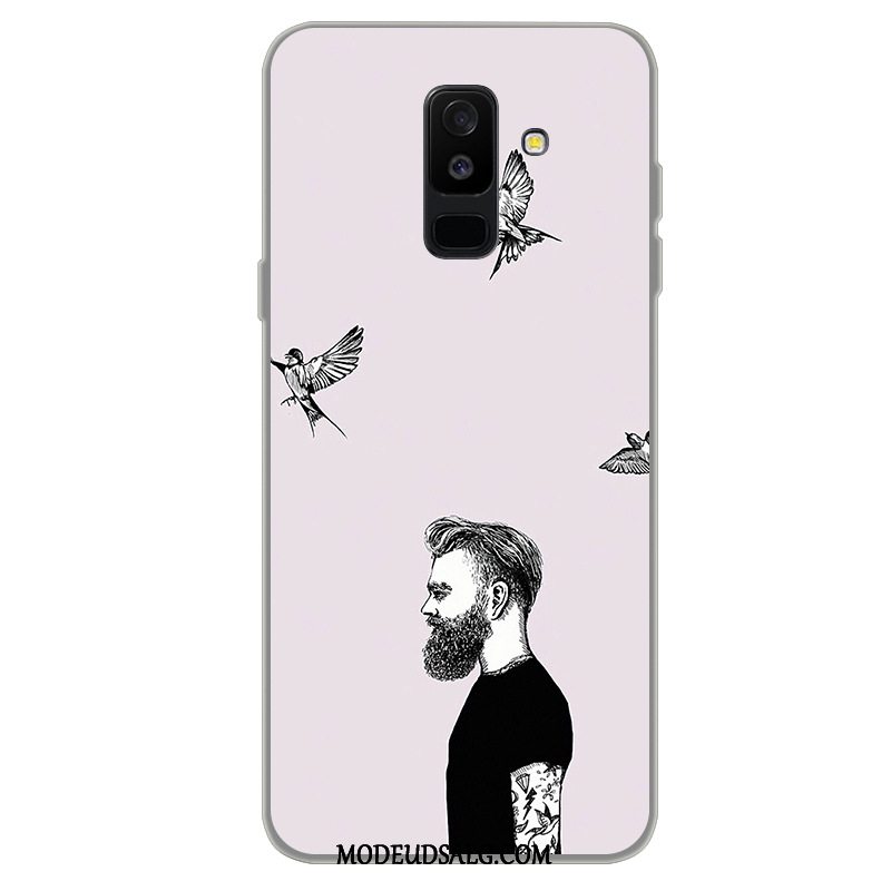 Samsung Galaxy A6+ Etui Cover Cartoon Anti-fald Beskyttelse Grå