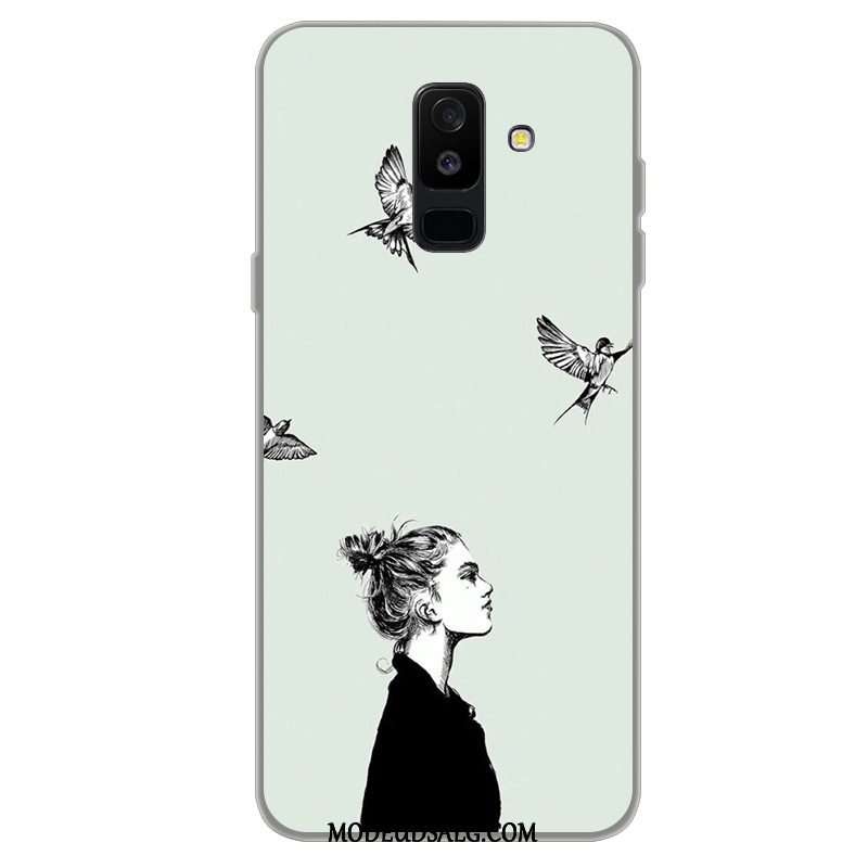 Samsung Galaxy A6+ Etui Cover Cartoon Anti-fald Beskyttelse Grå