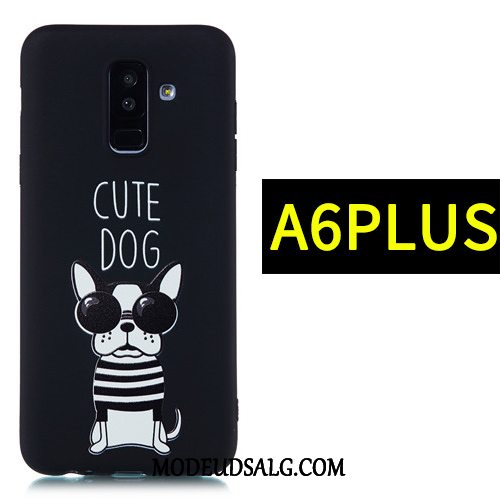 Samsung Galaxy A6+ Etui Cover Cartoon Sort Beskyttelse Silikone