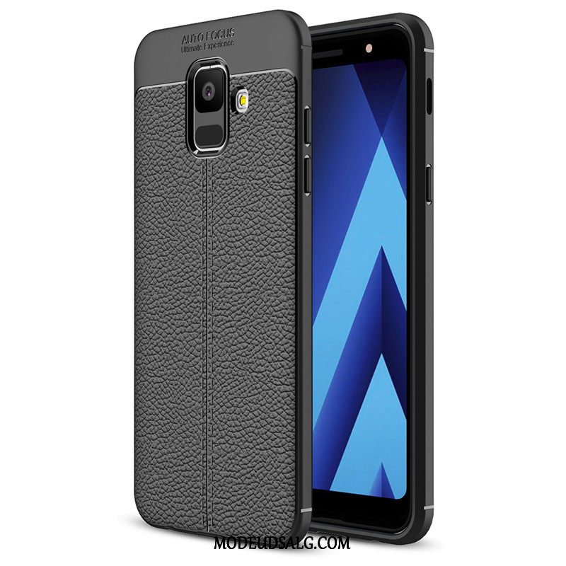 Samsung Galaxy A6 Etui / Cover Mønster Ny Grå Blød Litchi