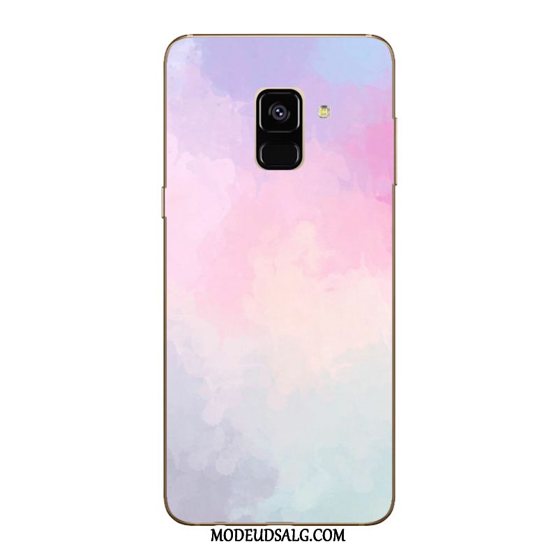 Samsung Galaxy A6 Etui / Cover Silikone Stor Mønster Blå