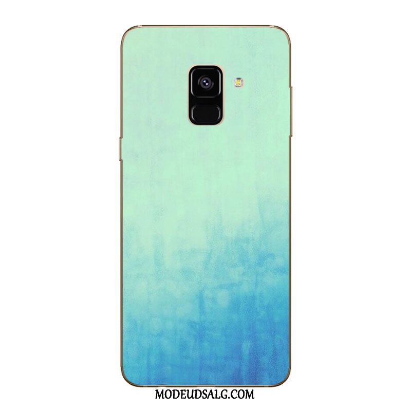 Samsung Galaxy A6 Etui / Cover Silikone Stor Mønster Blå