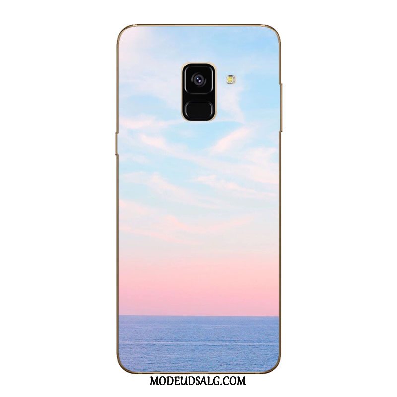 Samsung Galaxy A6 Etui / Cover Silikone Stor Mønster Blå