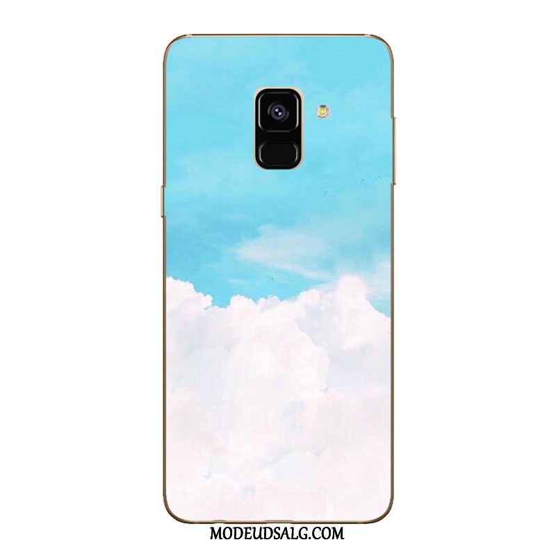 Samsung Galaxy A6 Etui / Cover Silikone Stor Mønster Blå