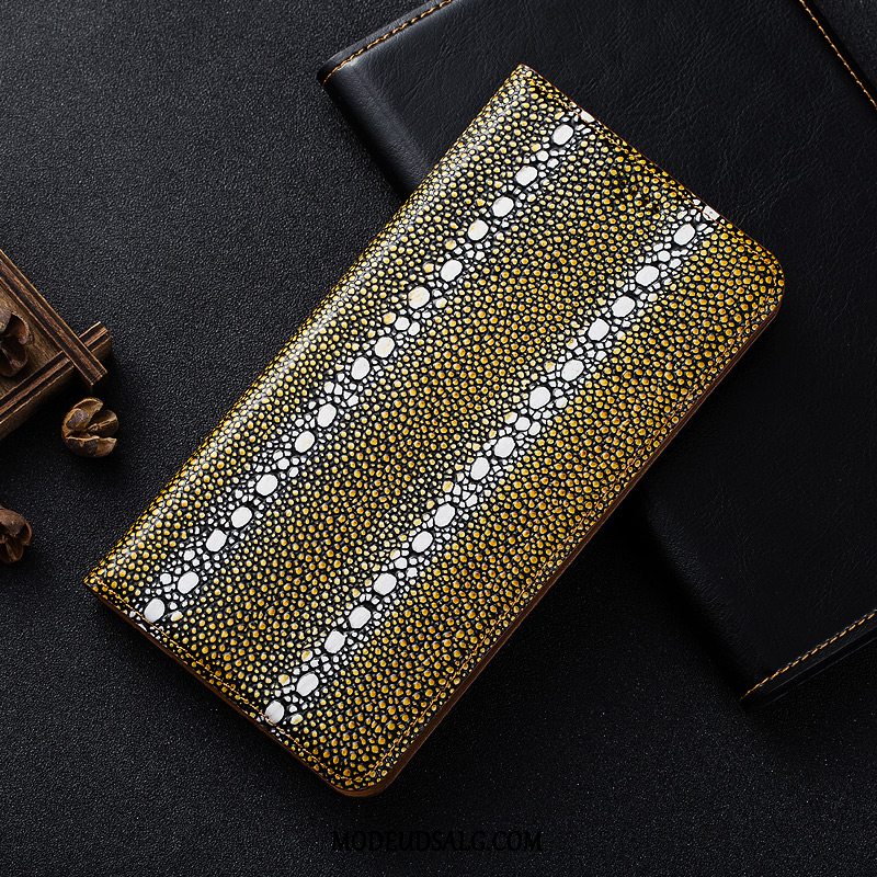 Samsung Galaxy A6 Etui Mønster Ægte Læder Cover Perle Folio