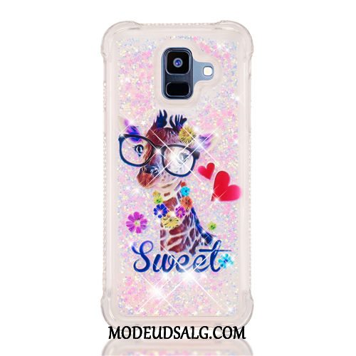 Samsung Galaxy A6 Etui Silikone Quicksand Cover Cartoon Lilla