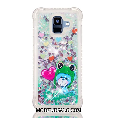 Samsung Galaxy A6 Etui Silikone Quicksand Cover Cartoon Lilla