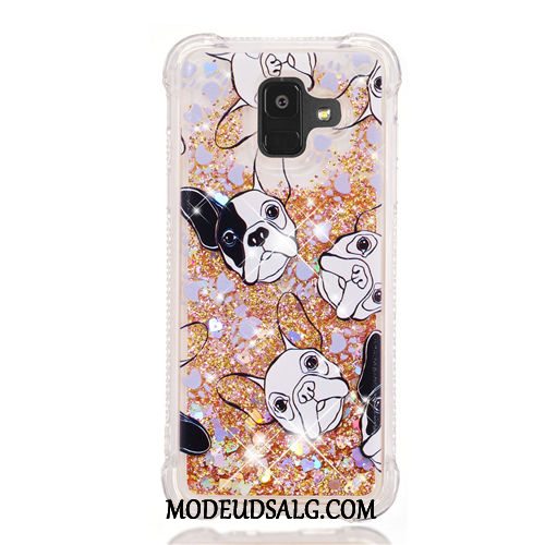 Samsung Galaxy A6 Etui Silikone Quicksand Cover Cartoon Lilla