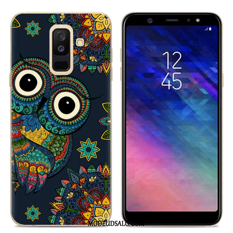 Samsung Galaxy A6+ Etui Sort Kreativ Blød Cover Silikone