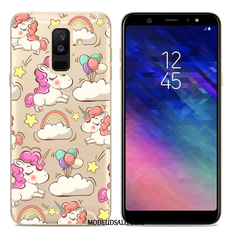 Samsung Galaxy A6+ Etui Sort Kreativ Blød Cover Silikone