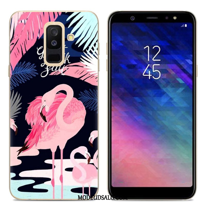 Samsung Galaxy A6+ Etui Sort Kreativ Blød Cover Silikone