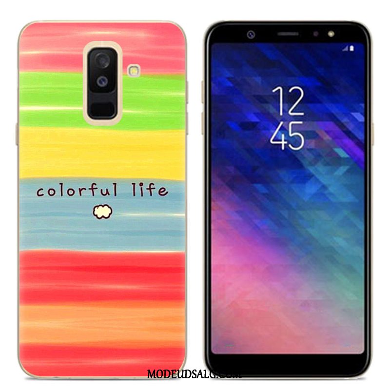 Samsung Galaxy A6+ Etui Sort Kreativ Blød Cover Silikone