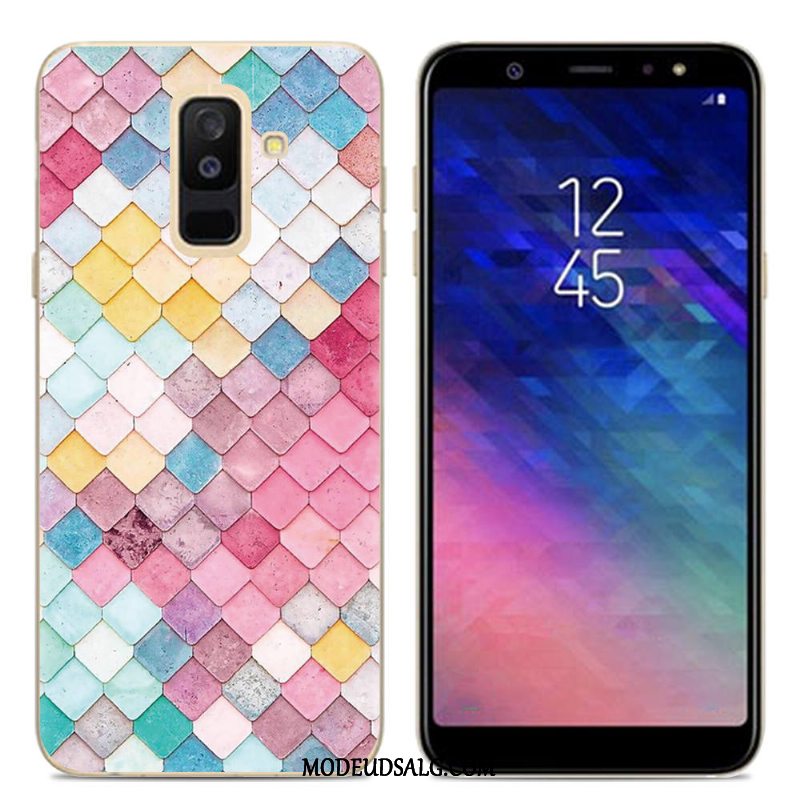 Samsung Galaxy A6+ Etui Sort Kreativ Blød Cover Silikone